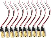 650nm red light laser module industrial laser module adjustable focal length 6mm) (Cross-10pack)