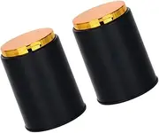 Vaguelly 2PCS Black Leather Dice Cup Set Sturdy Plastic Dice Box for KTV Game Night