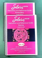Baby Lock Solaris BLSA3 Sewing & Embroidery Manual Set w/ Protetive Covers