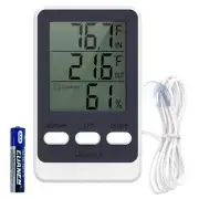 AMIR Digital Thermometer with External Sensor, Indoor Outdoor Probe Refrigera...