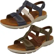 Ladies Clarks Contour Cushion Strappy Sandals Kitly Step