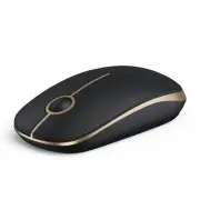 Wireless Mouse, 2.4G Slim Portable Computer Mouse with Nano Receiver Quiet Si...