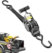 Yulokdwi Car Tie Down Straps for Trailers | Heavy Duty Ratchet Self-Retractable Tie Down Straps,Heavy Duty Automotive Webbing Supplies for Motorcycles Cargo Trailer ATVs