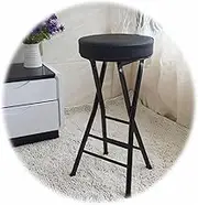 Folding Bar Stool,Folding Stool, Kitchen Breakfast Chair Home Fold Up Little Stool for Indoor and Outdoor