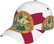 [YANYU] Florida State Flag Print Adjustable Snapback Hat Baseball Cap Comfortable and Stylish for Men and Women Black, Black, One Size