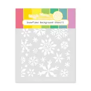 Waffle Flower Snowflake Background Stencil