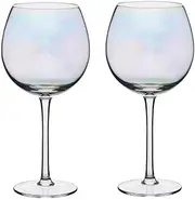 [BarCraft] Rainbow-Pearl Iridescent Gin Glasses, Set of 2 Balloon Glasses, 500ml, Gift Boxed