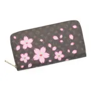 Auth LOUIS VUITTON × Takashi Murakami M13433 Zippy Wallet Cherry Blossom F/J