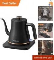 Compact Electric Tea Kettle with Gooseneck Spout – Lightweight & Safe Design