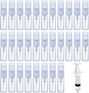 30Pcs 3ml/0.101 Oz Portable Mini Refillable Clear Glass Empty Sprayer Perfume Bottles Cosmetic Atomizers Spray Bottle Container for Travel Party Must Makeup Tool (30Pcs 3ml Glass Perfume Bottles)