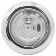 3/4 Inch Bulkhead LED Light W/ Bezel - Amber LED/ Clear Lens