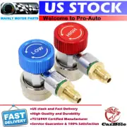 2Pack Adapter Fittings Quick Coupler High Low AC Freon Manifold Gauge Adjustable