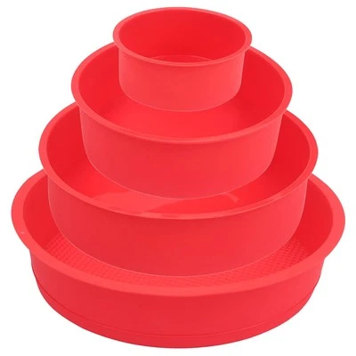 Silicone Mould for Baking Nonstick Layer Cakes Bakeware Round Cake Pans Choco...