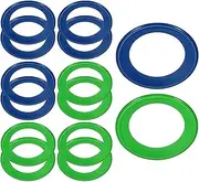 uxcell Flying Rings, 14 Pack PP Plastic Flying Discs for Sports Outdoor Playing Game Beach Pool Camping Activities, 2 Colors
