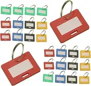 Gogogmee 50pcs Plastic Id Number Tags Keyrings Labels Numbered Keychains for Home Travel Key Id Label Tags Key Number
