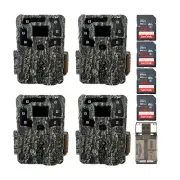 Browning Strike Force Pro X 1080 Trail Camera with 32GB and SD Card 4 Pack