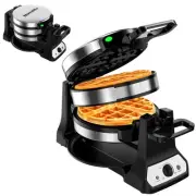 Waffle Maker, 1400W Belgian Waffle Maker, Double Waffle Iron 180° Flip, Rotat...