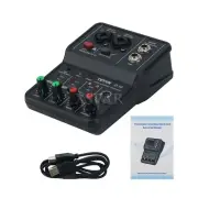 TEYUN Q-12 Computer Recording Sound Card 48KHz Audio Interface USB Drive-Free