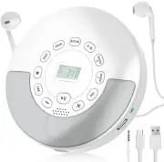 CD Player Portable with Bluetooth - Rechargeable Personal CD Player with Stereo