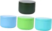 FUNOMOCYA 4pcs Mini Tinplate Can Tea Box Storage Container for Meal Prep Cookies Nuts Dry Goods Compact Portable Sealed for Freshness Color