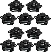 Push Button Latch, 10pcs Push Button Catch Lock for Drawer Cabinet, RV Caravan Yacht Camper Motorhome Cupboard Door Keyless Latch Knob(Black)
