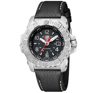 LUMINOX 雷明時NAVY SEAL STEEL 3250全新海豹2代鐵漢系列腕錶-黑x白時標/45mm 3251