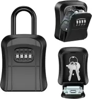 Key Lock Box Outside, New Version Lock Box House Key, 4-Digit Combination Secu