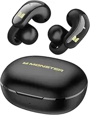 Monster Open Ear AC228 Wireless Earbuds, Open Ear Headphones Bluetooth Clip-on Earbuds (Black)