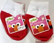 NEW 6 PAIRS SESAME STREET ELMO FOLD-OVER NON SKID SOCKS SIZE 6-12M NS217