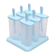 Ice Cream Mold 6Cells Block Moulds Icy Pole Jelly Pop Popsicle Maker Mould Tray