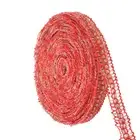 10 Yards 0.6 Inch Burlap Ribbon Jute Burlap Lace Craft Ribbon Rustic Ribbon, Red