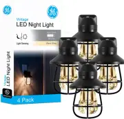 Vintage LED Night Light Plug-In Dusk-To-Dawn Sensor Farmhouse Rustic Home Decor