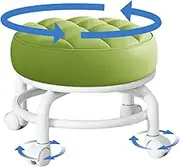 Swivel Rolling Table - Seat with Adjustable Rotating Task Chair Cushion, Ergonomic Round Saddle Table | 360° Mobile Spa, Salon Beauty Chair, Kitchen, Garage, Home U Workshop Rotation