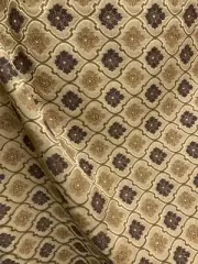 BROWN FLORAL TRELLIS CHENILLE UPHOLSTERY BROCADE FABRIC (56 in.) BTY
