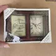 Forever Beautiful Photo Frame Desk Antique Clock hand finished