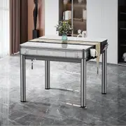TOPONE Silver Gray Dual-Use Mahjong Table Silent Operation, Fully Automatic 2 Sets 144 Tiles