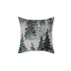Christmas Spun Polyester Square Pillow - Holiday Decor, Xmas Throw Cushion,