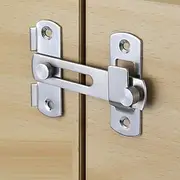 Stainless Steel Hasp Latch Lock Door Lock Guard Latch Boltfor Sliding Door Window Cabinet Fitting for Home Security Door Hardware Accessories