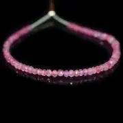 2-3MM Beautiful A++ Light Pink Tourmaline Faceted Rondelle Gemstone 4" Beads