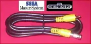 6Ft HQ RCA Cable & RF Coax TV Adapter for Sega Master System & Sega Genesis 1