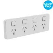 Clipsal Iconic Quad Powerpoint 10A Skin Cool Grey | 3015/4C-CY