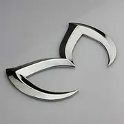 Beautiful Cool Alloy Evil 'M' bat Shaped Tail Badge Decal Emblem Universal for Mazda Car Decoration 3 Colors - (Color Name: Silver)