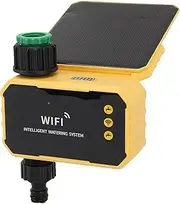 Smart Sprinkler Timer WiFi with Solar Panel & Rain Sensor - Automatic Irrigation Controller APP Control for Garden Hose, Yard Lawn Watering System, Dual Power