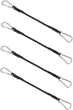 TOGEVAL 4Pcs Multi Functional Elastic Luggage Ropes Durable Tent Fixing Belts with Hooks for Outdoor Camping Bicycles Motorcycles and Cargo Binding