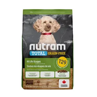 【Nutram 紐頓】T29無穀低敏羊肉挑嘴犬小顆粒 5.4kg/12lb(狗糧、狗飼料、無穀犬糧)