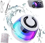 Magvibe Speaker,Magnetic Bluetooth Speaker with RGB,Mini Portable Waterproof Wireless Multifunctiona,for Camping, Party, Desk Decor (White)