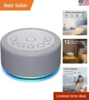 Sound Machine White Noise Sleep Aid Night Light 30 Sounds 12 Lights Travel