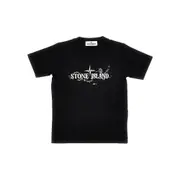 [STONE ISLAND] STONE ISLAND Logo print T-shirt Kids 12Y 12Y Black