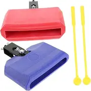 QUMIIRITY Drum Kit Accessories 2 Sets Mallets Plastic Sticks Drum Stand Parts for Beginners