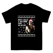 Die Hard Ho Ho Ho Machine Gun Christmas Knit T-shirt